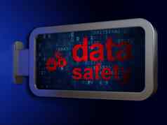数据概念数据安全齿轮广告牌背景