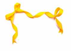 黄色的丝带弓