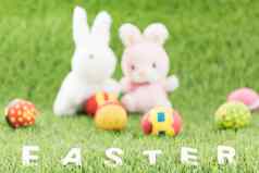 兔子玩具复活节鸡蛋文本