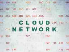 云技术概念云网络数字数据纸背景