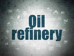 减少加工概念石油炼油厂数字数据纸背景
