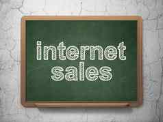 市场营销概念互联网销售黑板背景