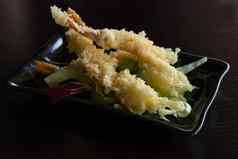 天妇罗虾炸日本食物