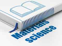 科学概念书书材料科学白色背景