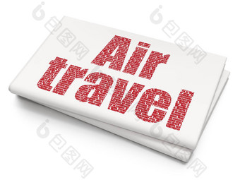 旅行概念空气旅行空白报纸背景