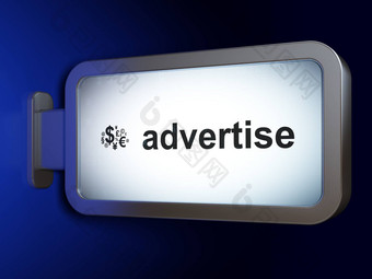 市场营销概念做广告金融象征广告牌背景