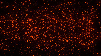 爆炸橙色黄金余烬粒子深度场