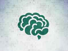 健康概念大脑数字数据纸背景