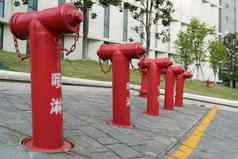 集团红色的火水消火栓建筑