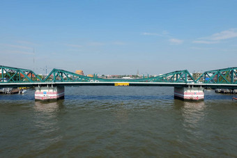风景chaophraya河phra普塔约德法桥chaophraya河主要河泰国