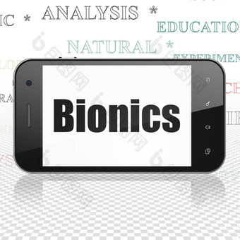 科学概念智能手机仿生学显示