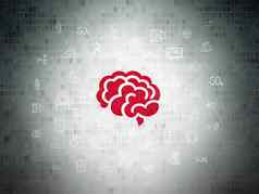 科学概念大脑数字数据纸背景