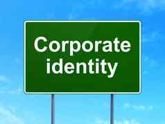 金融概念企业身份路标志背景