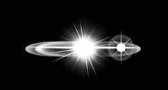 光学光镜头耀斑明星效果现实的闪光闪闪发光的灯