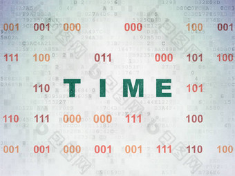 时间轴概念时间数字数据纸背景
