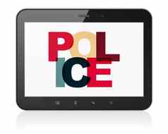 法律概念平板电脑电脑警察显示