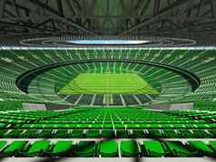 大美丽的现代足球足球体育场绿色座位贵宾盒子