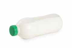 牛奶塑料包装孤立的白色