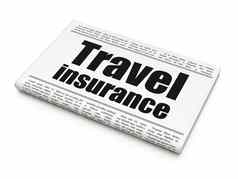 保险概念报纸标题旅行保险