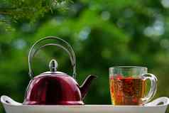 饮料烹饪用具食物玻璃热喝厨房用具自然情人能茶时间茶茶壶用具