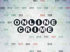 安全概念在线犯罪数字数据纸背景