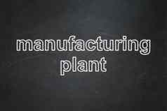 行业概念制造业植物黑板背景