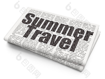 旅游概念夏天旅行报纸背景