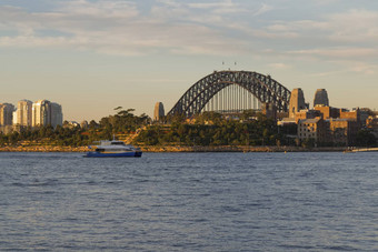 悉尼港口桥澳大利亚日落皮尔蒙特