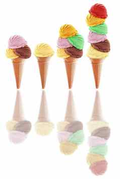 各种各样的冰淇淋独家新闻视锥细胞