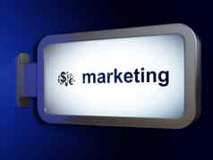 市场营销概念市场营销金融象征广告牌背景
