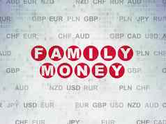 钱概念家庭钱数字数据纸背景