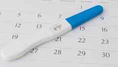 怀孕测试日历背景健康护理概念
