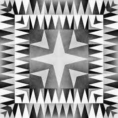 少数民族部落无缝的模式几何观赏插图黑色的白色时尚的纹理