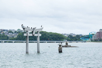 石头<strong>鸟居门</strong>福冈城市