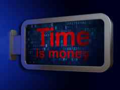 时间概念时间钱广告牌背景