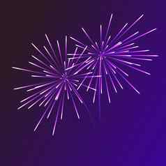 摘要蓝色的烟花爆炸透明的背景一年庆祝活动烟花假期烟花黑暗背景插图