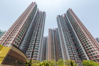摩天大楼天空在香港香港