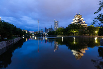 <strong>日本</strong>城堡广岛晚上