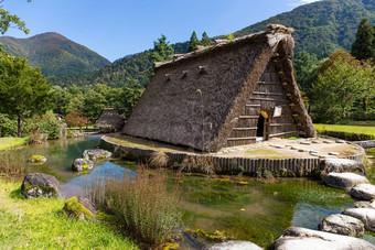 传统的历史日本村白川乡