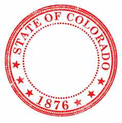科罗拉多州状态橡胶墨水邮票