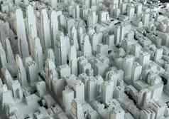 空中视图摘要城市中心