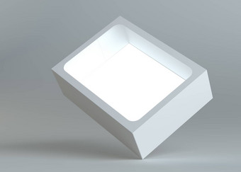 现实的白色<strong>空包</strong>装纸板盒子