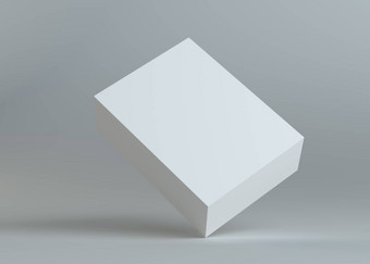 现实的白色空包装纸板盒子