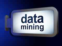 信息概念数据矿业广告牌背景