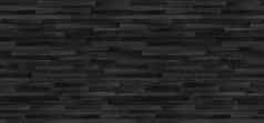 黑色的木木条镶花之地板纹理背景面板