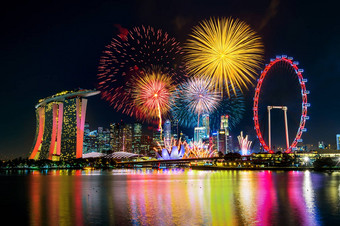 烟花显示新加坡