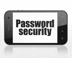 安全概念智能手机密码安全显示