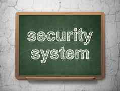 保护概念安全系统黑板背景
