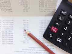 计算器储蓄账户书金融声明办公室表格