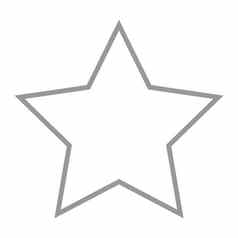 孤立的灰色的明星图标排名马克